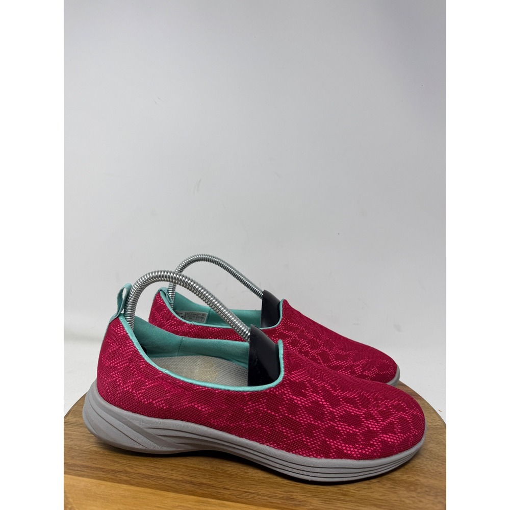 Vionic Hydra Pink Teal Knit Slip On Walking Sneakers ASR1288 Womens Size 8